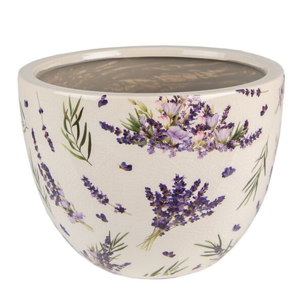 Bloempot Ø 20x15 cm Paars Groen Keramiek Lavendel Bloempot Binnen