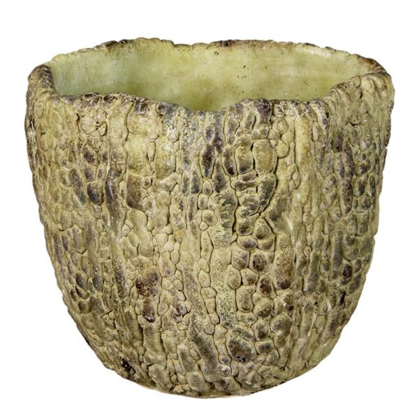 Bloempot Ø 20x18 cm Groen Steen Bloempot Binnen