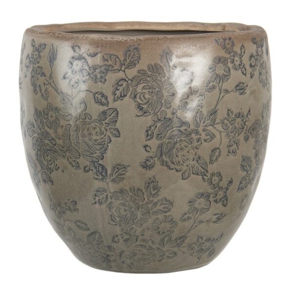 Bloempot Ø 20x19 cm Groen Keramiek Bloemen Bloempot Binnen