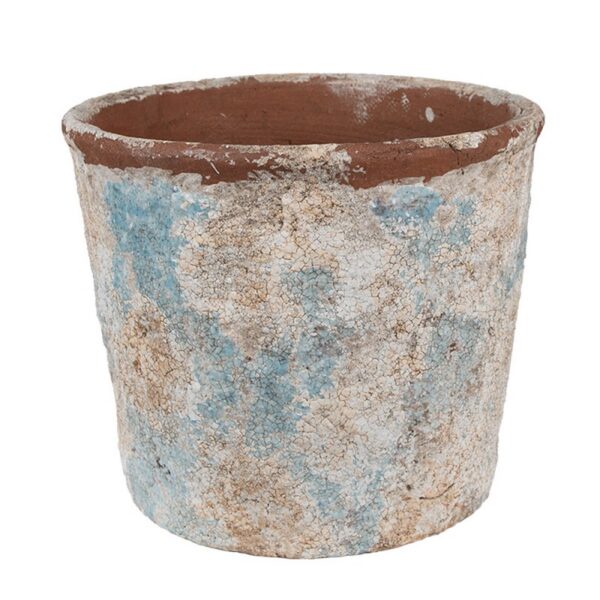 Bloempot Ø 23x20 cm Beige Blauw Terracotta