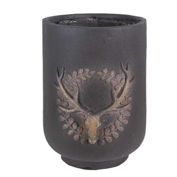 Bloempot Ø 23x31 cm Grijs Keramisch materiaal Hert