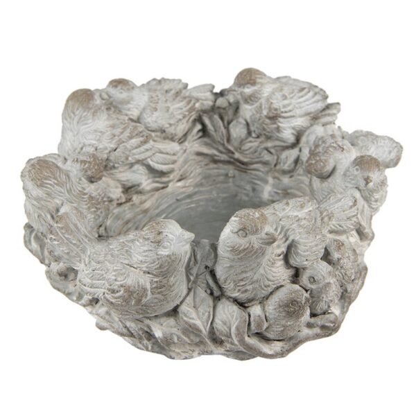 Bloempot Ø 27x12 cm Grijs Steen Plantenpot