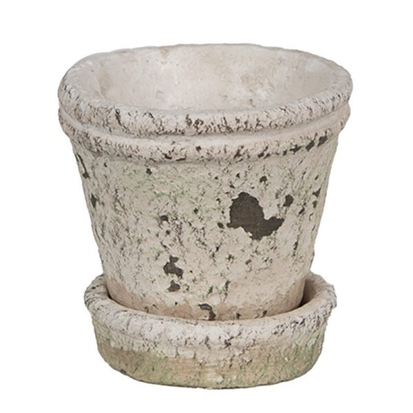 Bloempot Ø 9x9 cm Beige Steen Plantenpot