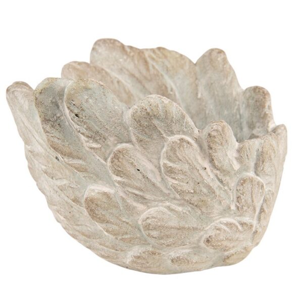 Bloempot Vleugels Ø 7 16x11 cm Grijs Steen Bloempot Binnen