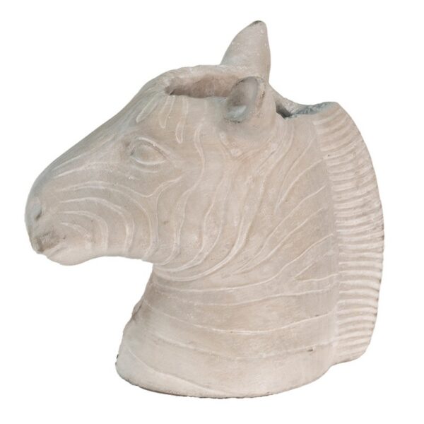 Bloempot Zebra 16x10x15 cm Grijs Steen Bloempot Binnen