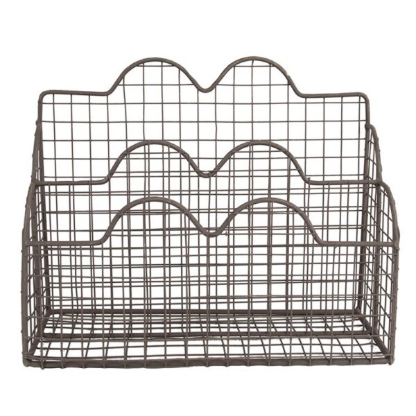 Brievenhouder 27x12x22 cm Bruin Metaal