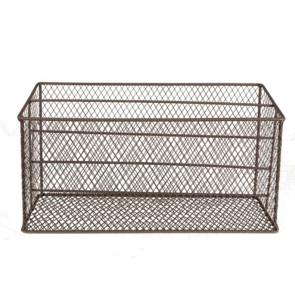 Brievenhouder 33x12x15/17 cm Bruin Metaal Postbakje