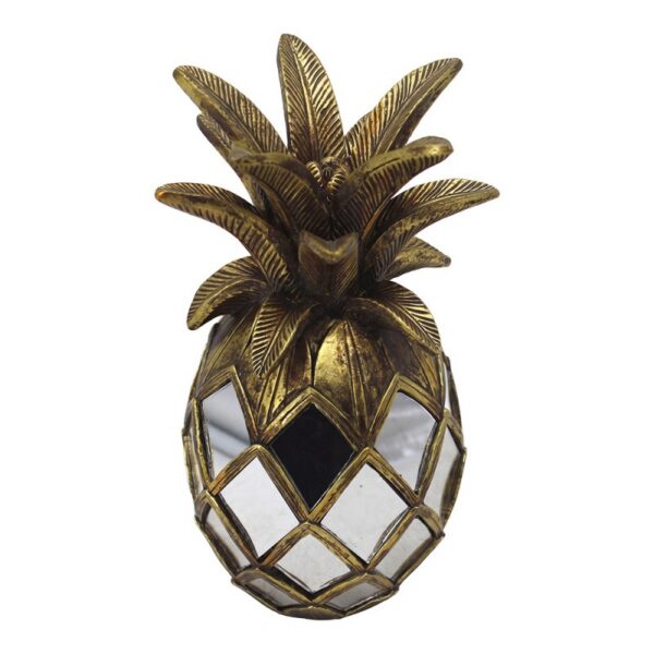 Decoratie Beeld Ananas Geel Kunststof