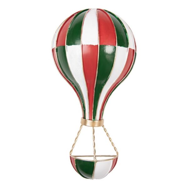 Decoratie Beeld Luchtballon 16x8x33 cm Rood Metaal