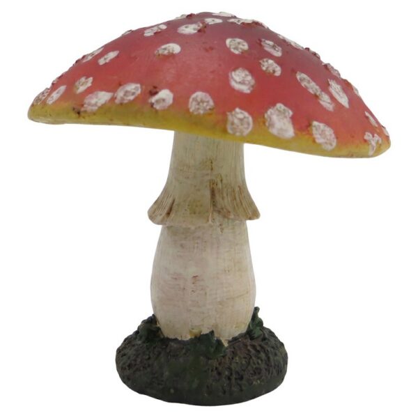 Decoratie Beeld Paddenstoel Rood Kunststof