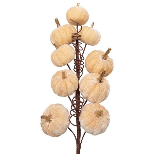 Decoratie Beeld Pompoen Beige Kunststof