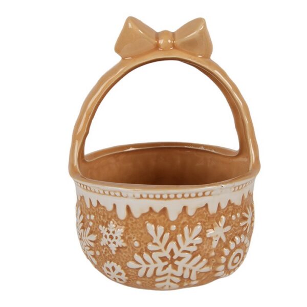 Decoratie Mand Ø 15x21 cm Bruin Keramiek