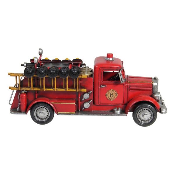 Decoratie Model Brandweerauto Rood Metaal