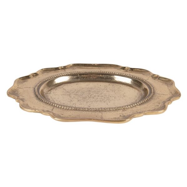 Decoratie schaal 31x22x3 cm Goudkleurig Aluminium