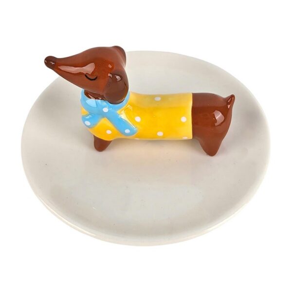 Decoratie schaal Hond Wit Keramiek Decoratie Schaal