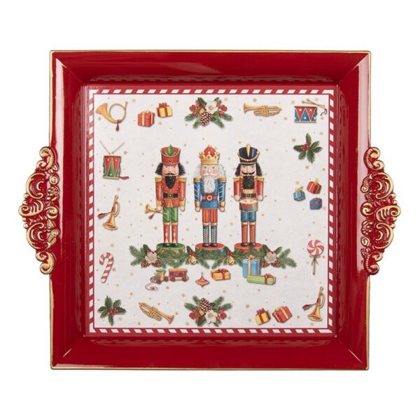 Dienblad 30x26x3 cm Rood Kunststof