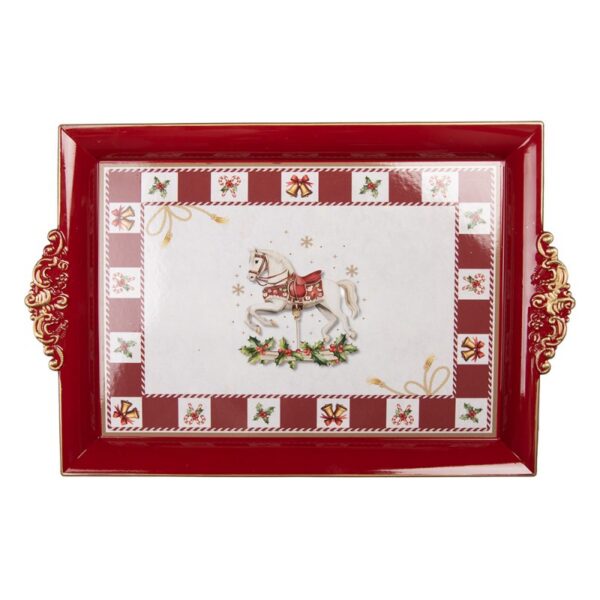 Dienblad 41x26x3 cm Rood Kunststof