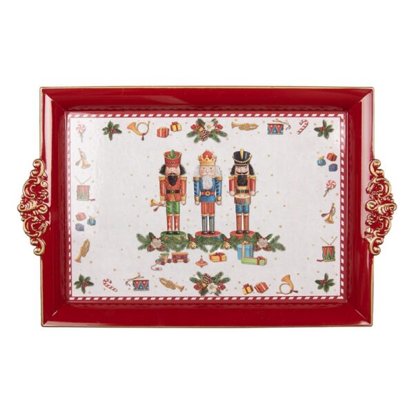 Dienblad 41x26x3 cm Rood Kunststof