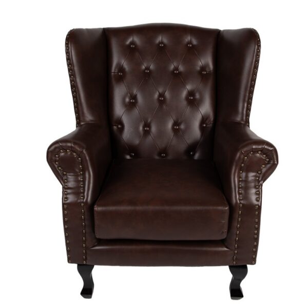 Fauteuil 82x74x102 cm Bruin Kunstleer