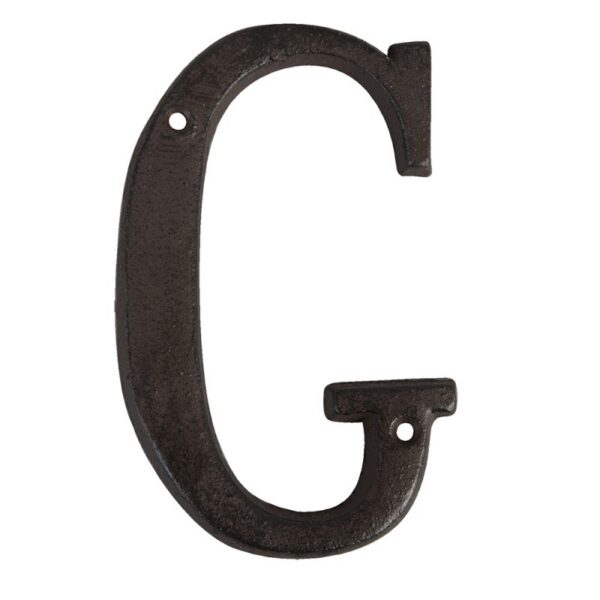 IJzeren Letter G 13 cm Bruin IJzer Decoratie Letters