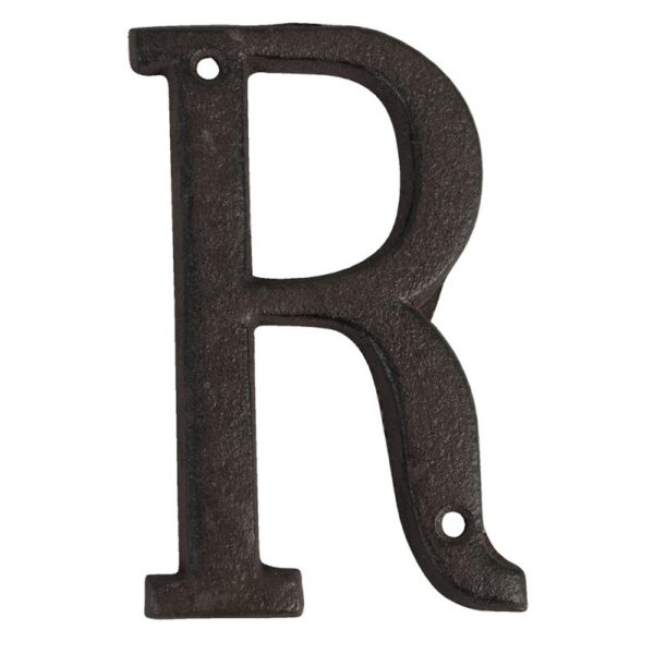IJzeren Letter R 13 cm Bruin IJzer Decoratie Letters