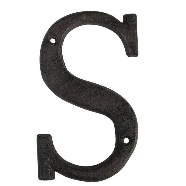 IJzeren Letter S 13 cm Bruin IJzer Decoratie Letters