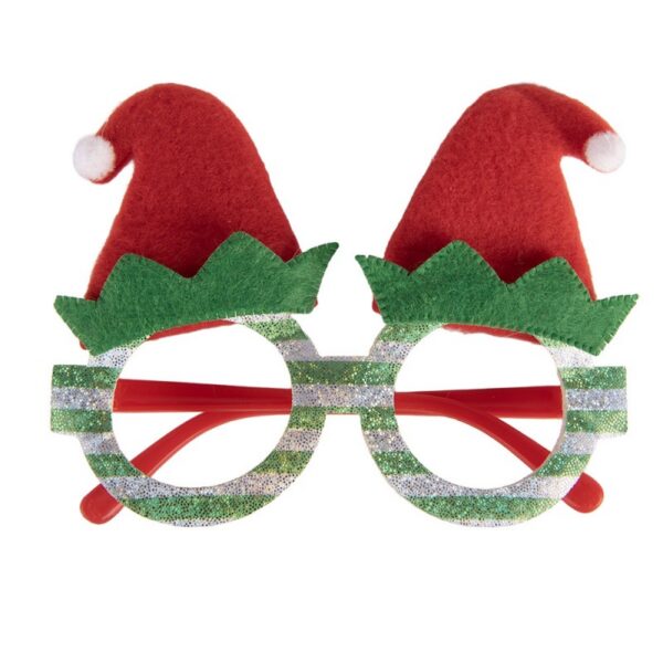 Kerstbril 15x3x11 cm Groen Kunststof