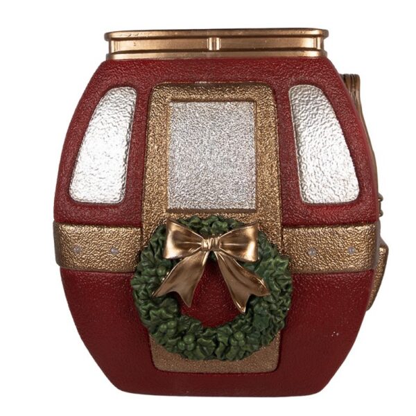 Kerstdecoratie met LED-verlichting 47x48x51 cm Rood Metaal