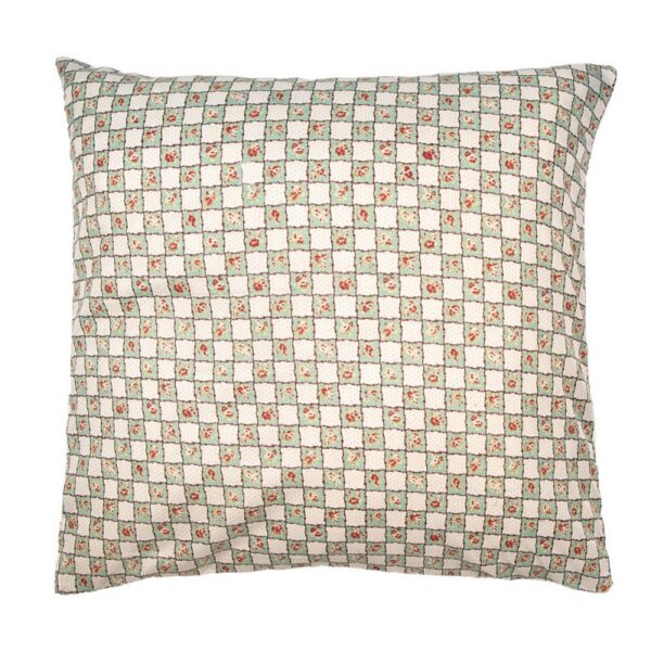 Kussenhoes 50x50 cm Groen Beige Polyester Bloemen Sierkussenhoes