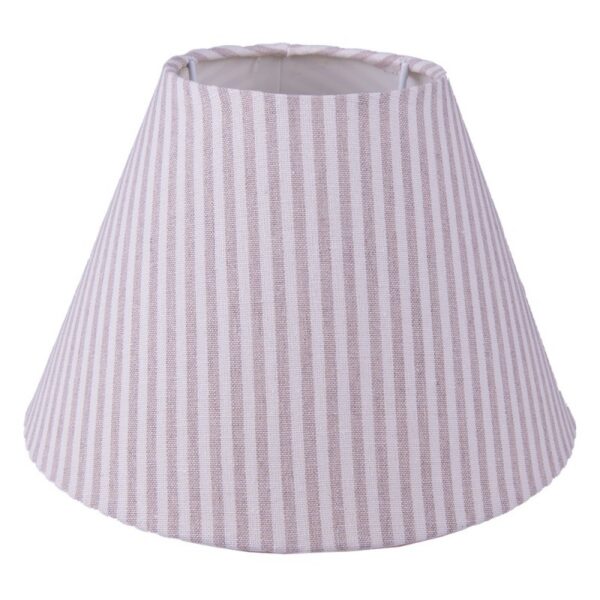 Lampenkap Ø 23x15 cm Beige Wit Katoen Strepen Stoffen Lampenkap
