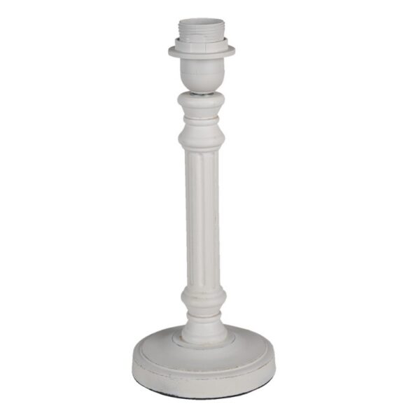 Lampenvoet Ø 13x32 cm Wit Hout Lampvoet