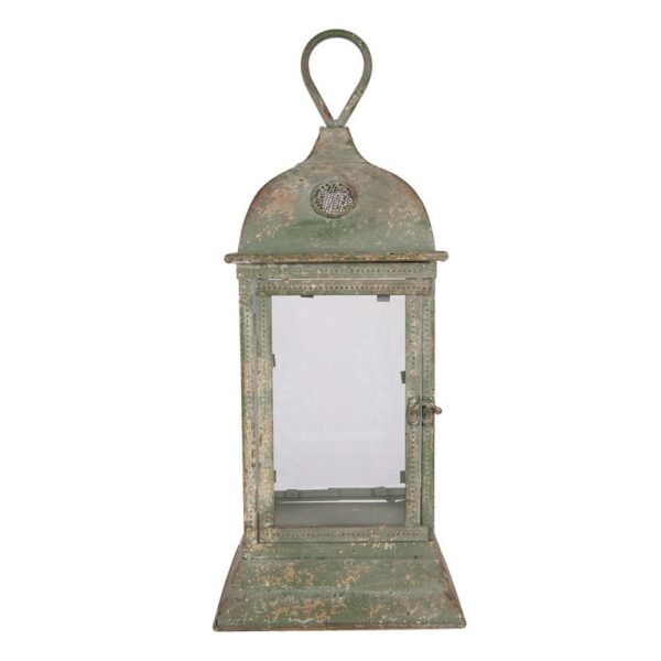 Lantaarn 20x20x49 cm Groen Metaal