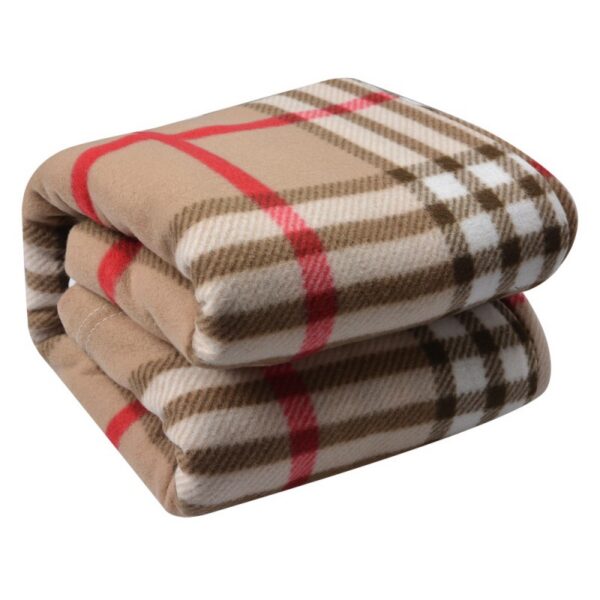Plaid 180x200 cm Beige Polyester Ruiten Deken