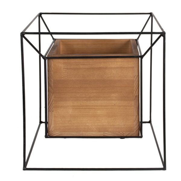 Plantenstandaard 26x26x26cm Zwart IJzer Bloempot