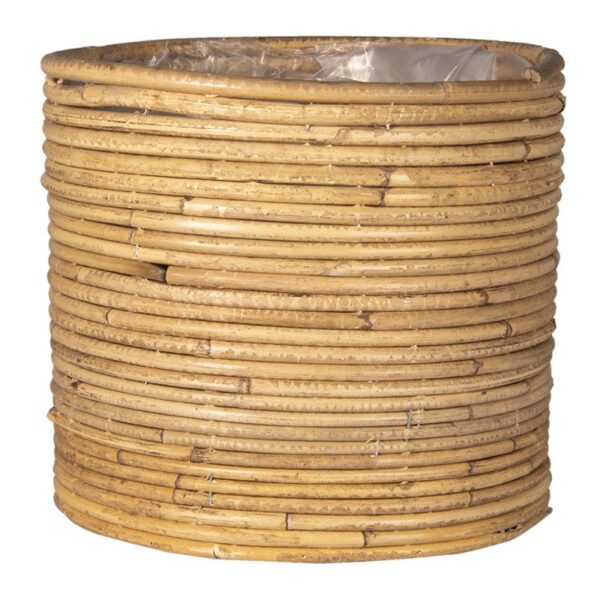 Planthouder Ø 26x22 cm Bruin Rotan Bloempot