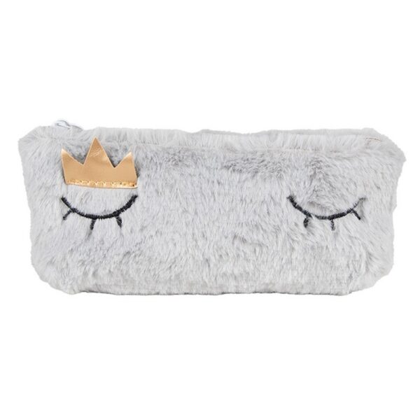 Portemonnee 21x10 cm Grijs Synthetisch Ogen Make-Up Tasje