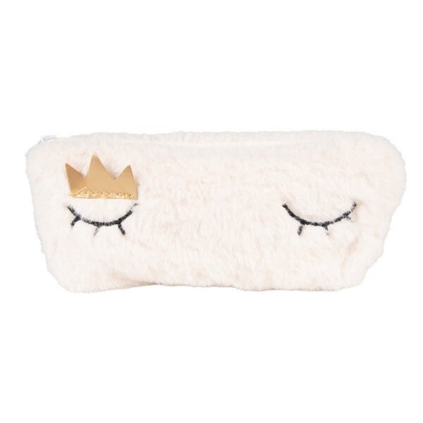 Portemonnee 21x10 cm Wit Synthetisch Ogen Make-Up Tasje