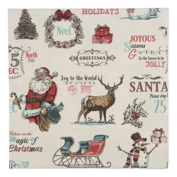 Servetten Papier Set van 20 33x33 cm Beige Papier