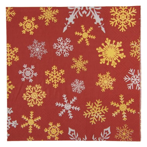 Servetten Papier Set van 20 33x33 cm Rood Papier