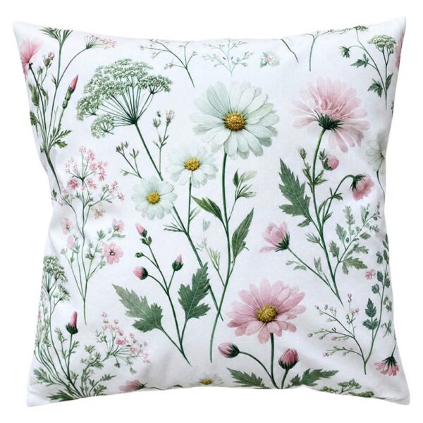 Sierkussen 45x45 cm Beige Polyester Bloemen