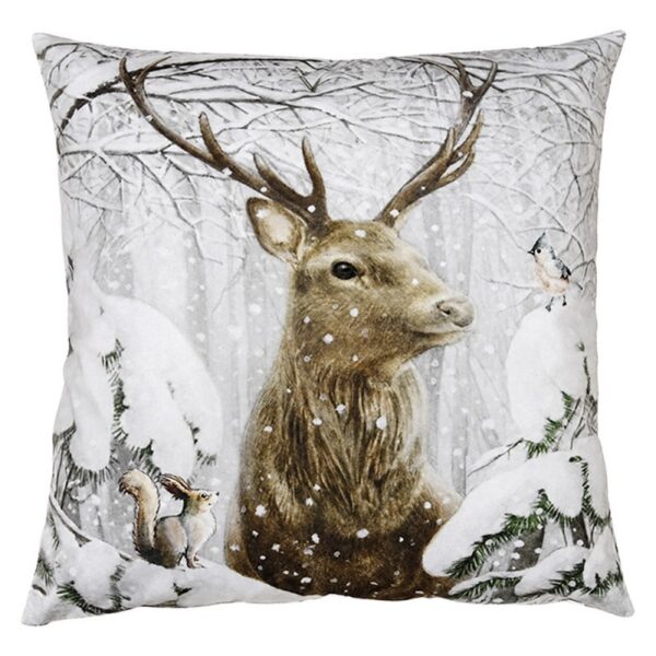 Sierkussen 45x45 cm Bruin Polyester Hert