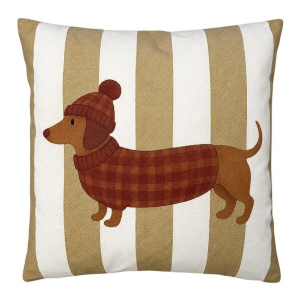 Sierkussen 45x45 cm Bruin Polyester Teckels