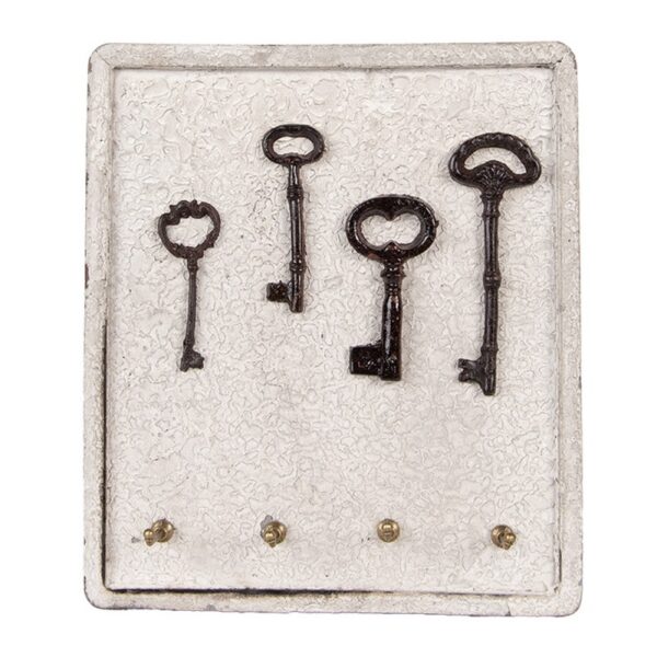 Sleutelrekje 22x5x25 cm Beige Hout