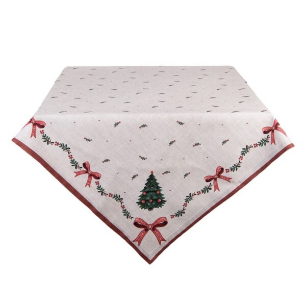 Tafelkleed 100x100 cm Beige Katoen Kerst