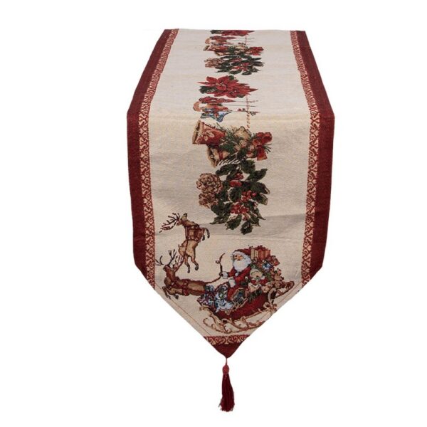 Tafelloper Kerst 33x180 cm Beige Polyester