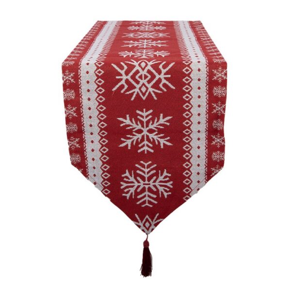 Tafelloper Kerst 33x180 cm Rood Polyester