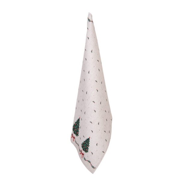 Theedoek 50x70 cm Beige Katoen Kerst