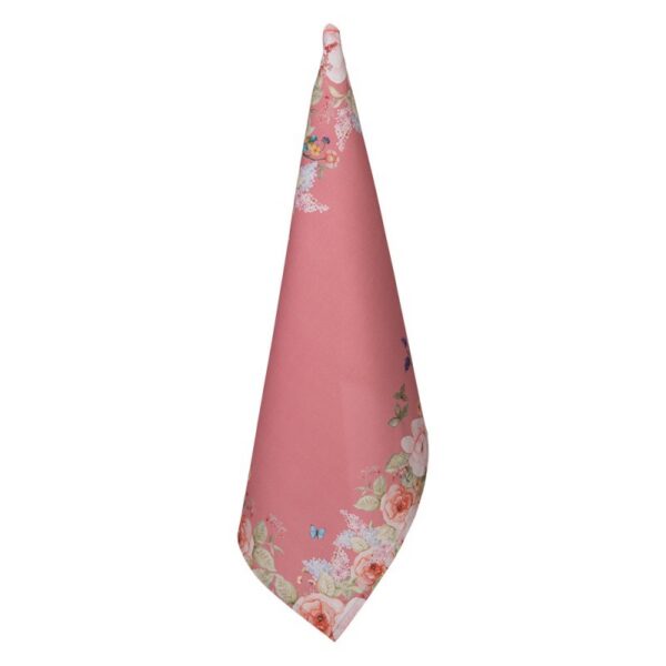 Theedoek 50x70 cm Roze Katoen Bloemen