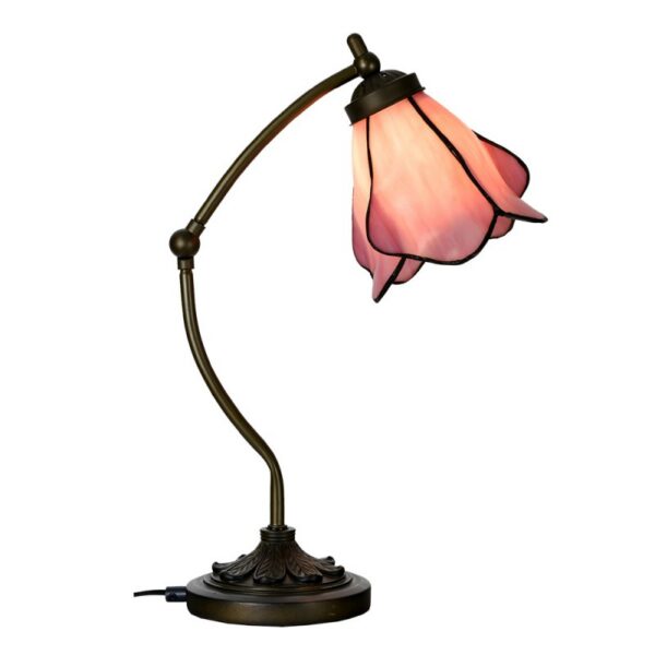 Tiffany Tafellamp 26x19x50 cm Roze Glas