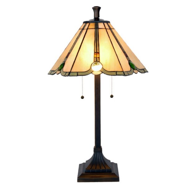 Tiffany Tafellamp Ø 40x67 cm Beige Glas